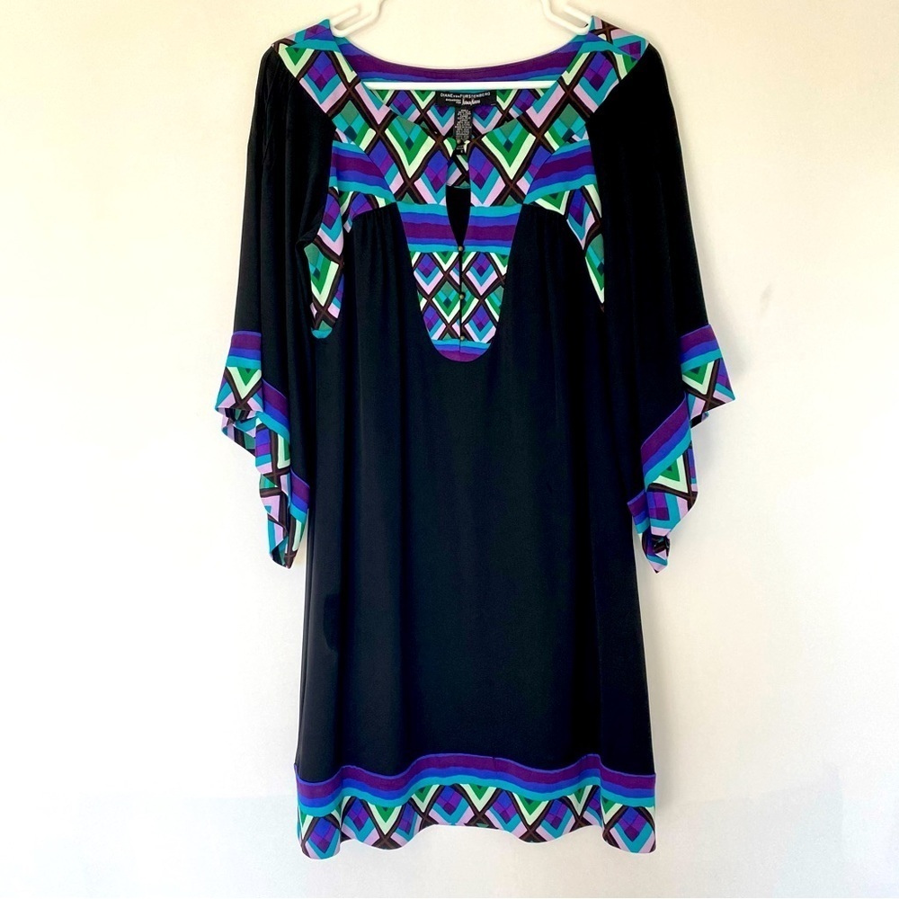 Diane Von Furstenberg for Neiman Marcus Silk Shift Dress Women’s Sz 6 Retro